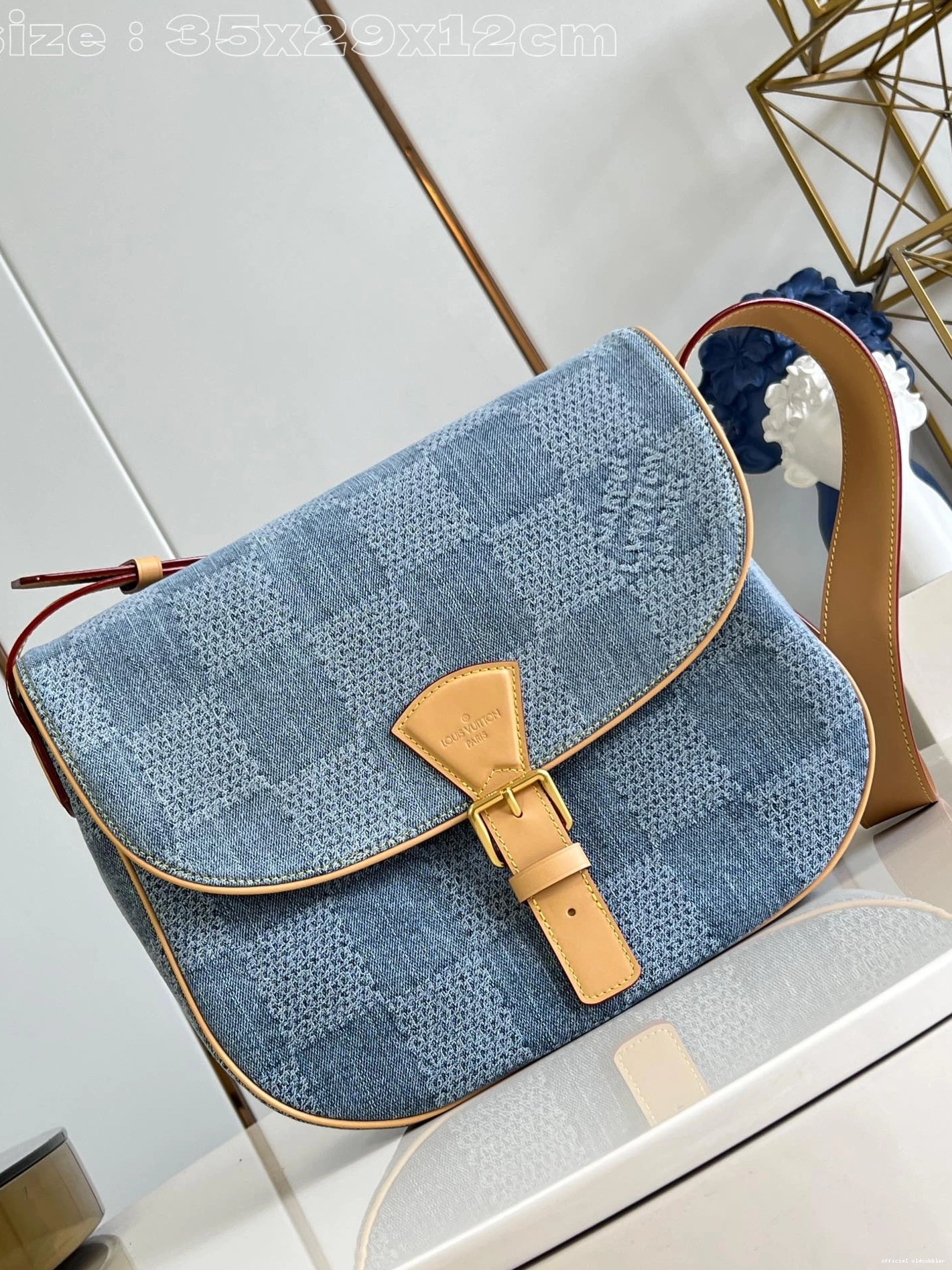 Official oldcobbler Montsouris VUITTON MM LOUIS Messenger 0710